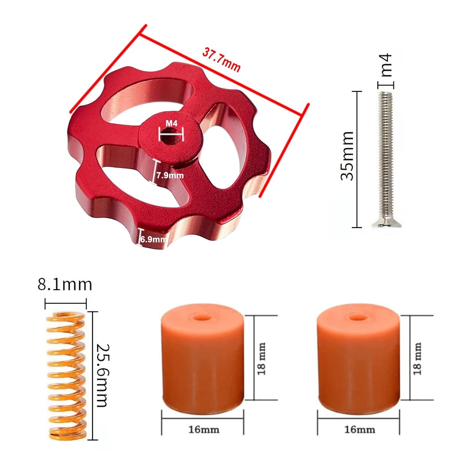 4PCS 3D Printer Hot Bed Leveli - Bowden Tube 评论和价格