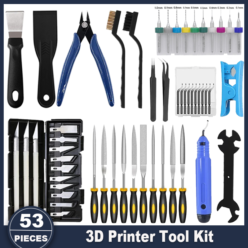 3D Printer Tools Kit, 53pcs 3D - 3D Printer Stand 评论和价格