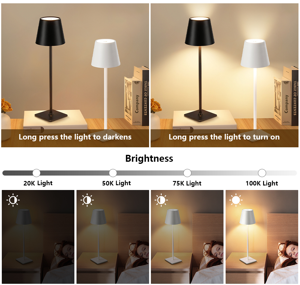LED Rechargeable Desk Light Wi - Glass Bed 评论和价格